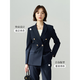 Lady Bird navy blue professional blazer women's slim and high-end formal wear workplace college student interview small suit