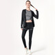Camel (CAMEL) yoga suit for women's fitness sportswear five-piece set A7S1UL8135 black L