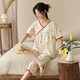 Chinese style element series round neck pullover light short-sleeved cropped pants elegant and elegant home clothes YZT-9901 women YZT-9913 women XL