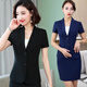 
Poresno Hotel foreman high-end work clothes, beauty professional suit set, women's summer thin short-sleeved suit, front desk work suit 6629 black suit + pants for suspenders M suggestion 88-95Jin [Jin equals 0.5 kg] Universal size