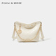 CinvaiKrose official website small c/k bag women's bag 2025 new shoulder bag fashionable diamond bucket bag commuting armpit bag beige white