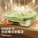 OQB德国高端玻璃饭盒微波炉加热专用带饭餐盒上班族学生便当盒保鲜盒 3隔1050ml+圆480ml+保温包+餐具