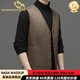 NasawassUp Leichte Luxus doppelseitige Wollweste Männer High-End Warm Woll Weste Business Anzug Pferd Clip Casual Weste Männer 2391 Kamel M 170