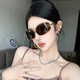 暴龙2025新款2025新款无框墨镜女y2k轻奢千金风感茶色辣妹欧美复古太阳镜经典百搭防辐射墨镜 金框茶片【店长主图模特款】 升级高清偏光+全套镜盒镜布