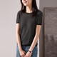 Sophie Ser Round Seck Shece Lint Risted Thind Sweater для женщин 2025 Летняя мода Универсальная повседневная черная полоса