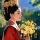 Cup Horse Chinese Style Bride tenant des fleurs avec un meilleur cadeau de mariage Golden Mariage DIY MARIAGE XIUHE BOX-CADEAU HIGH de gamme Fuyao (sac de matériau - n'a pas besoin de le faire vous-même)