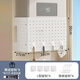 Qinkai gas water heater shielding cover, hole plate under the wall-mounted boiler to cover the gas pipe, decorative kitchen shelf, basic model + 4 hooks (), width 35*height 30*depth 17cm