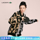鳄鱼（LACOSTE）法国鳄鱼情侣款图案印花时尚拼色V领针织开衫|AH7374 UI7/黑/灰/卡其 XS