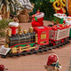 Jihu Christmas Electric Train Track Auto Toy Boy Boy Set Simulation Hochgeschwindigkeitsschiene Kinder Retro Dampfzug Fernbedienung Version Weihnachtszug Upgrade Rauch Elliptische Schiene Ladeversion Super Long Track + Szene Paket + Ladevorgang