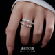 S925 silver beaded ring for women French retro niche light luxury beads open-mouth ring adjustable index finger ring RS1047 silver 925 silver