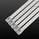 Jinggong (JINGGONG) 304 stainless steel cable ties self-locking tightening outdoor high temperature resistant marine binding metal steel bar tie wire 4.6/7.9MM 4.6*200mm (100 pieces/pack) Discount