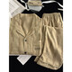 Fentenkean printemps et automne yunduo coton pyjamas pour hommes minces à manches longues adolescents de grande taille de grande taille 12529 (short à manches courtes) yunduo cotton 3xl [suggéré 160-190jin [Jin est égal à 0,5 kg]]]