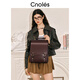 Kouyi Cnoles Kouyi retro college style backpack for women 2025 new schoolbag female college student large capacity commuting bag latte brown