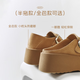 百丽（Belle）复古休闲勃肯鞋女2025秋新厚底增高可外穿包头拖鞋B2848CH5 棕色 37 (235mm)