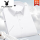 Playboy (Playboy) Langer Velvet Baumwolle kurzärmeliges Hemd für Männer 2025 Frühlings- und Sommergeschäft Formale Kee professionelle Arbeitskleidung Casual Solid Color Shirt Top DX6623 40