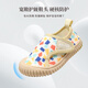 Aibi Leco Kindergarten Shoes Spring and Summer New Breathable Mesh Boys and Girls Shoes Indoor Shoes Soft Sole Non-Slip Children's Baby Sandals Beige Single Liner - Soft Sole Non-Slip 27 Shoe Inner Length 17cm/Suitable for Foot Length 16.5cm