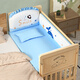 GB Goodbaby crib spliced large bed solid wood multi-functional newborn children's bed removable cradle baby other small bed + mosquito net