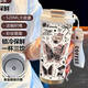 Yonghuan Butterfly Thermal Tasse Edelstahl tragbarer Doppelkaffeetasse 2025 Neue Frauenstrohwasserbecher Hochvorpreis BW1049 Dunkelrosa Schmetterling A+ mit Lanyard