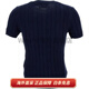 保罗拉夫劳伦（Polo Ralph Lauren）纯色圆领徽章短袖毛衣 女款 深蓝色 深蓝色 S
