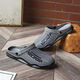 A Haarth-Generation Herren-Lochschuhe für Sommerkleidung, resistent, Anti-Rutsch, dicker Locker, wederempfindlicher Strand, 3881 Blau, 41 Größe, Einheitsgröße kleiner
