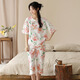 Langsha Nouveau pyjamas chinois pour femmes en été imitation d'été Coton Sleeves 2025 Style chinois pliant des vêtements inférieurs décontractés 9902 M