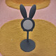 Cute creative keychain rabbit stand cute keychain holder girl versatile and fashionable rabbit stand (pink)*1 pack