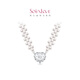 Chow Tai Fook SOINLOVE Heart of Laurel 18K Gold Morganite Diamond Pearl Necklace VV251 VV251
