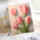 Three-Acre Tiger Heals Tulip Diy Digital Oil Painting High Difficulty Hand-Passing Time to Relieve Boredom Hand-Drawn Oil Painting Guest SJ13969 30*40cm Tightened Thickened Solid Wood Inner Frame