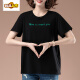 First Trail Summer Camiseta de manga corta para mujeres Bordado de algodón de algodón de algodón de algodón femenino