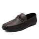 Yierkang Prince Doudou zapatillas para hombres 2025 nuevos zapatos de verano para hombres británicos zapatos de cuero casuales de cuero de cuero y zapatillas de tablero de cuero para todo el partido YL-D826 Brown 39