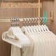 Jepoo drying and hanging clothes hanger non-slip clothes hanger clothes support seamless clothes hanger dipped in plastic reinforced clothes hanger 10 clothes hangers (TPE non-slip non-marking double position)