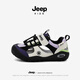 JEEP Jeep boys sandals children's river tracing shoes soft sole wading shoes girls beach shoes ivory white/obsidian black 31