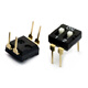 Dafuri pitch 2.54MM 2-position/2P DIP switch straight black two-position pins (2 pcs) default