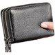 
Luyide multifunctional cowhide two-in-one card bag key bag men's large capacity zipper car household key bag change 8180# key bag__Black