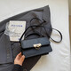
New retro solid color small square bag fashionable simple texture large capacity trendy best friend crossbody bag khaki