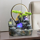 Yunmao Rockery fließendes Wasserverzirk zirkulierende Wasser Drehkugel Wohnzimmer Lucky Fengshui Rad High Mountain Water View Luftbefeuchter Eröffnung Geschenk 9930 großer Lichtkreis Zerstäubungsmodell