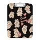 QKX Dulce y fresco Cartoon Rabbit Woodwood Wood Wood Pad A4 Carpeta de acrílico Carpeta Sticky Nota Papel A5A6 Aprendizaje Dibujo Dibujo Clip Pad Cardboard Sketch Board Board Board