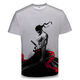 Jian Fei One Piece Kurzarm Sommer ein Stück Zoro Anime T-Shirt Primary- und Sekundarschüler und Teenager im 3D-Drucktrend Burning Ace TXU1480 S geeignet für Gewicht 80-90 Jin [Jin gleich 0,5 kg]