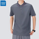 
Jeanswest short-sleeved POLO shirt summer solid color embroidered top polo shirt short-sleeved top navy blue 698 2XL (recommended 140-160Jin [Jin equals 0.5 kg])
