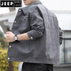 Jeep Spirit Suede Hong Kong Style Men's Jacket Fashion Fashion Top Autumn and Winter New Men's Shirt Jacket DDFS-FBZX-6627 White [Cana] M