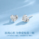 China Gold (CHINA GOLD) Love Platinum Earrings Women's pt950 Earrings Birthday Gift for Girlfriend and Wife Practical, High-end, Exquisite and Luxurious Platinum Love Earrings PT950 for Girlfriend