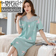 Modal Pyjamas für Frauen Sommernachthemd für modale Baumwolle kurzärmelige Sommernachthemen dünne mittlere und junge Mütter-Hauskleidung Y9906 m (80-100Jin [Jin ist gleich 0,5 kg])