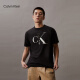 卡尔文·克莱恩（Calvin Klein）CK Jeans夏季男士休闲通勤经典字母印花纯棉短袖T恤40KC829 YAA-月光白 S