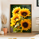 
Three tigers are born and healed in the sun, and the sunflower digital oil painting DIY color painting living room hanging painting decorative painting hand-painted oil painting SJ14382 40x50cm stretched thick solid wood inner frame + outer frame (default wood color) Highlight pigment + professional oil canvas + brush + accessories