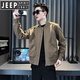 
JEEP SPIRIT fashion brand short jacket men's trendy casual baseball uniform jacket men's 2025 new top black 3XL recommended 165-175Jin [Jin equals 0.5 kg]