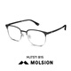 MOSE Half-Frame-Gläser Rahmen für die kühle Anti-Blau-Lichtlinsen-Sven-Brille von Männern kann mit dem Grad MJ7371B11 (+0 Yuan) übereinstimmen.