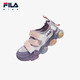 Fila Fila Children's Shoes Sandals 2025 Summer New Girls Breathable Flashing Velcro Sneakers Romantic Purple/Gray Smoked Purple-OL 29