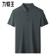 九牧王男装桑蚕丝短袖t恤夏季薄款商务休闲翻领Polo衫上衣S165/84A体重9 699#绿砖红 S 165/84A体重95-105斤