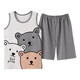 Modal Summer ärmelloses Weste Shorts Paar Pyjama für Frauen Teenager reine Baumwollmänner plus Fett Plus Größe Lose Heimkleidung WJ9856 Ya Weste Cover M Frauen 80-95 Jin [Jin ist gleich 0,5 kg]