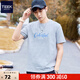 
TEEK pure cotton short-sleeved T-shirt for boys casual versatile clothes Student fashion printed top 2025 summer trendy men's clothing HS1301 flower gray M